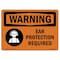 Signmission OSHA WARNING Sign, Ear Protection Required, 10in X 7in Rigid Plastic, 10" W, 7" H, Landscape OS-WS-P-710-L-12583 - alternate 1